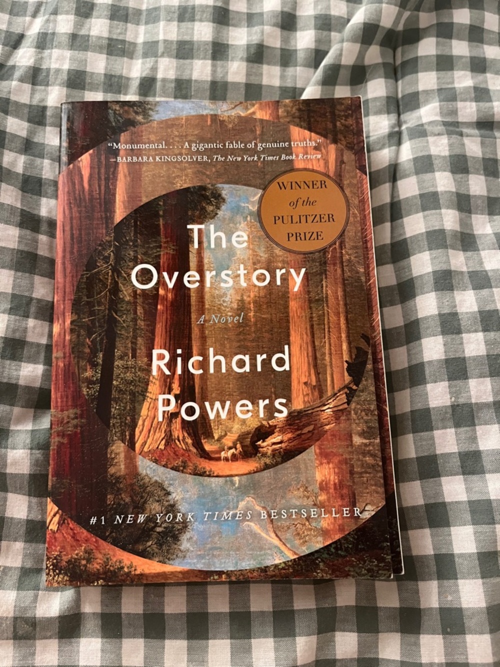 The Overstory by Richard Powers - Hardcover Novel (Earth Tones)